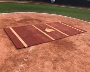 Hitting mat with batters box lines
